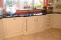 Cream sprayed kitchen